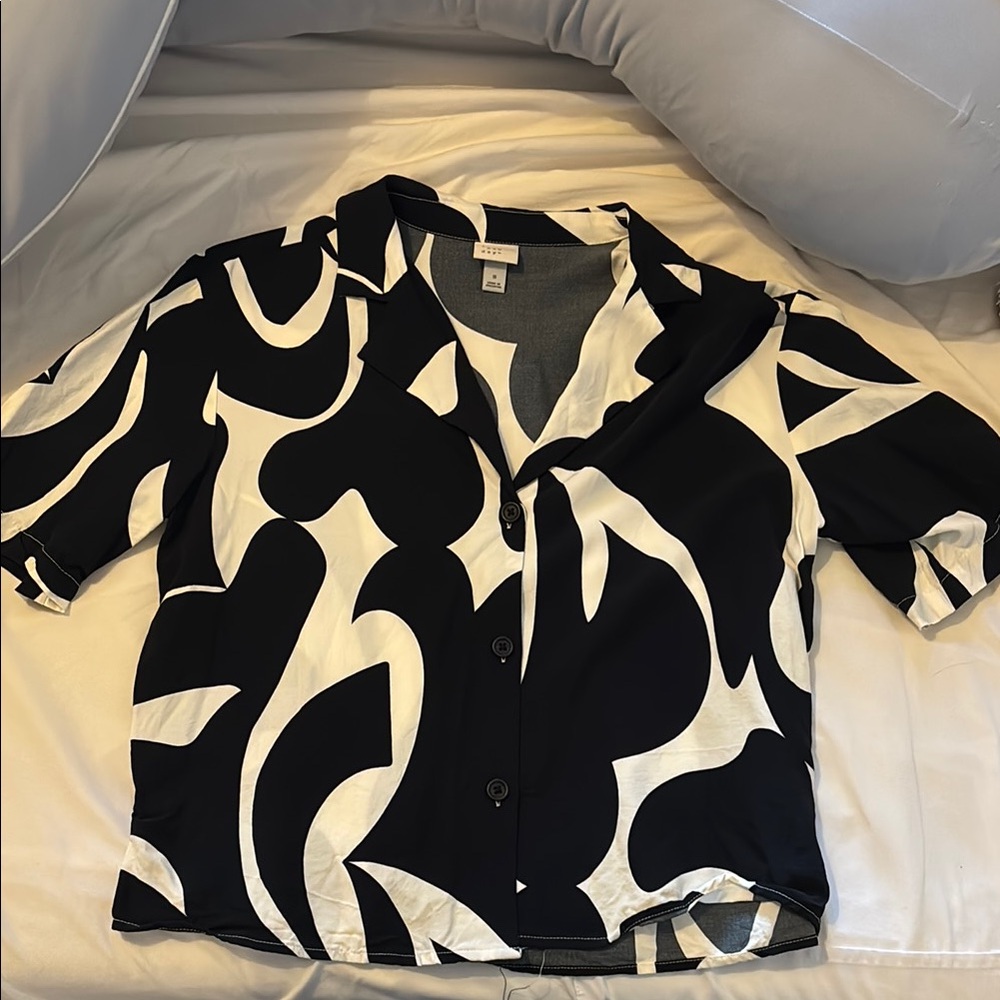 Bold Black and White Abstract Shirt